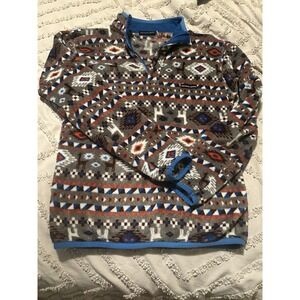 Southern Marsh Aztec Fleece 1/4 Zip Pullover Sweater Men's Geometric Long Sleeve